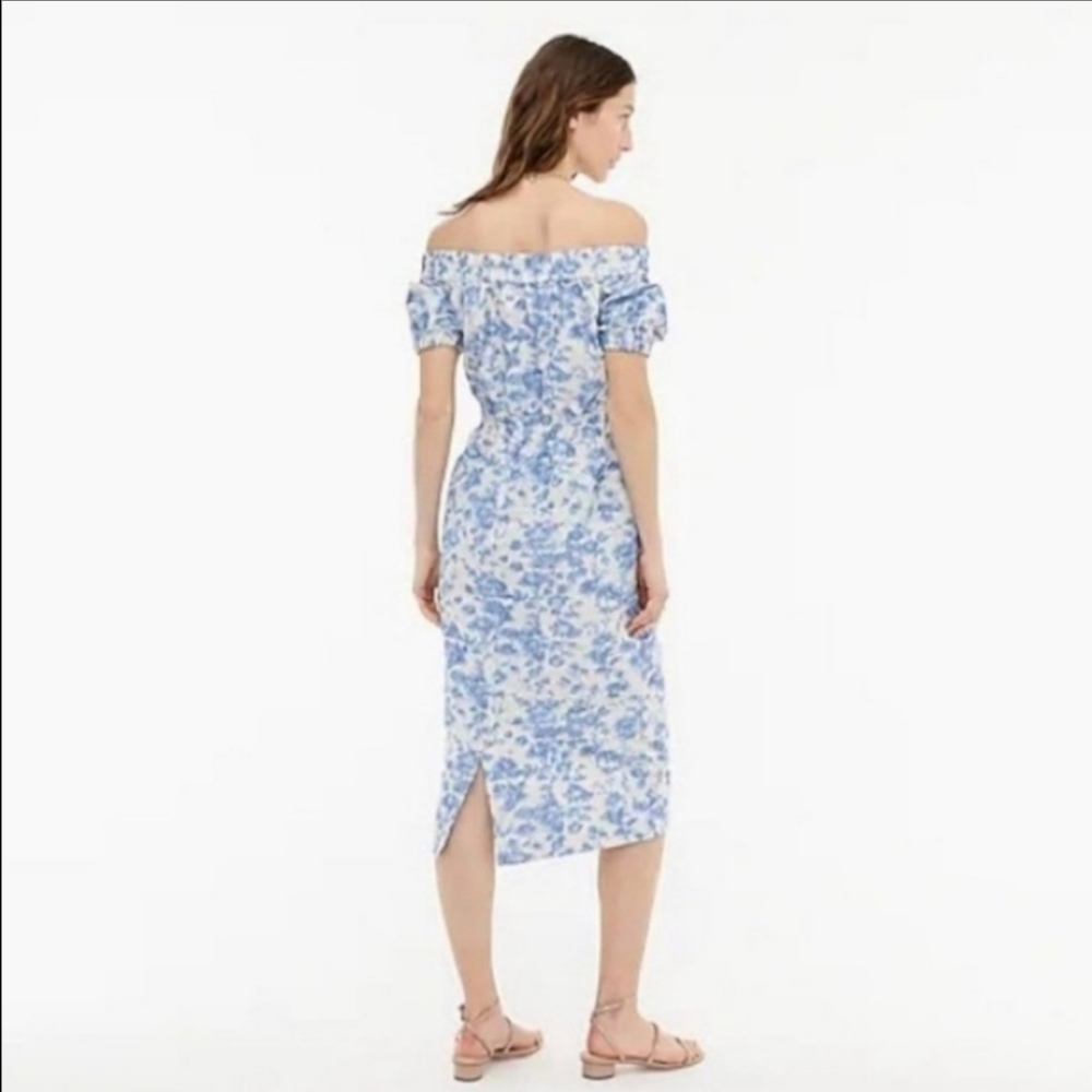 J.Crew Off-the-shoulder dress in ikat antique floral